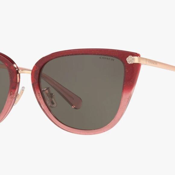 Coach HC8276 L1099 Women\'s Sunglasses Burgundy Pink Glitter Gradient Phantos main image 10